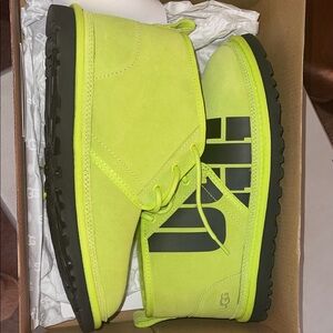 UGG Lime Green Boots with Black Accents